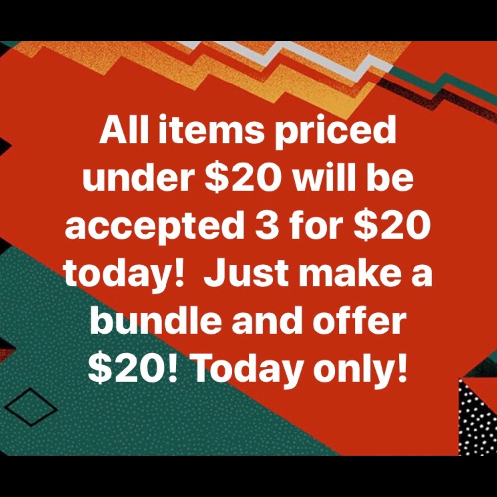 $3 for $20 on any item listed for $20 and under.